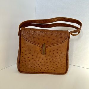 Mark Cross vintage genuine ostrich bag